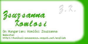 zsuzsanna komlosi business card