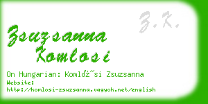 zsuzsanna komlosi business card